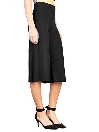 Johnny Women's High Elastic Wide Leg Palazzo Pants (S~5XL)